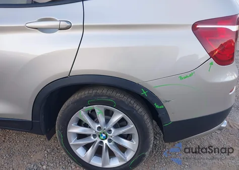 2013 BMW X3 xDrive28I из США, поврежденный, VIN 5UXWX9C53D0A09929